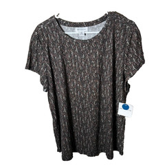 Liz Claiborne T-Shirt Women’s XXL Short Sleeve Printed Casual Top NWT
