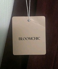 BloomChic Corduroy Stretchy Waist V-Neck Mini Dress Pockets 14-16/1X 18-20/2X