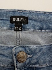 SULFIT Mens Light Blue Denim Jeans 32 R Waist 31 Leg Stretch 98 Cotton Used Good