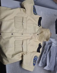 Men’s Real Cow Leather Highway Police Complete Uniform Breeches Shirt & Pant