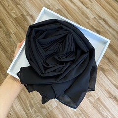 Chiffon Scarf Soft Elegant Sarong High Quality Shawl Wrap Plain Maxi