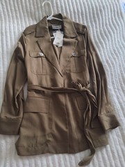 mango tencel linen trench coat, sizeM