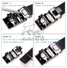 Men’s Automatic Click Lock Buckle Waist Strap Dress Comfort Jean Belt Casual