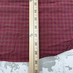 Ralph Lauren Shirt Men 15.5 34 Red Blue Button Up Custom Fit Plaid Dress Poplin