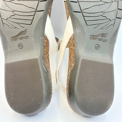 Dansko Ronda Cork Sandals Nubuck Ivory Triple Strap Comfort Womens 40 US 9.5-10
