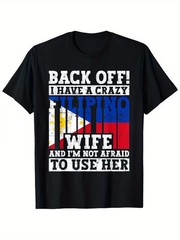 Funny Filipino Husband Philippines Flag Roots Heritage T-Shirt – Vintage Style,