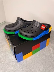 LEGO x Crocs Classic Clog Black Multi Platform NWT M7/W9 SOLD OUT RARE Lego Croc