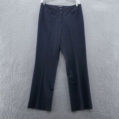 Talbots Collection Womens Plaid Dress Pants 12 Blue Stretch Four Button Career