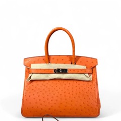Hermes Birkin 30 93 Orange Ostrich (dh071926a1r)