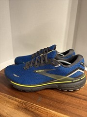 Brooks Ghost 15 Running Shoes Blue Black Neon Yellow 1103931D403 Men’s Size 9.5