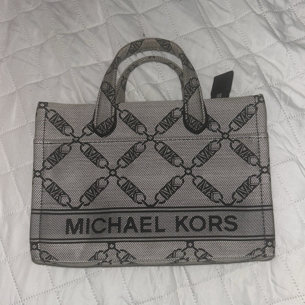 Michael Kors Gigi Small Empire Logo Jacquard Messenger Bag