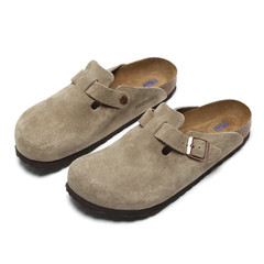 Birkenstock Boston Suede Taupe Soft Footbed Clogs Men’s Shoes Regular/Wide