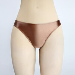 Women Satin Panties Shiny Briefs Knickers Opaque Low Waist Shorts Underwear Gym