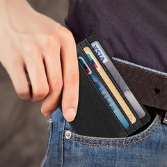 Fintie Slim Minimalist Front Pocket Wallet, RFID Blocking Credit Card Black