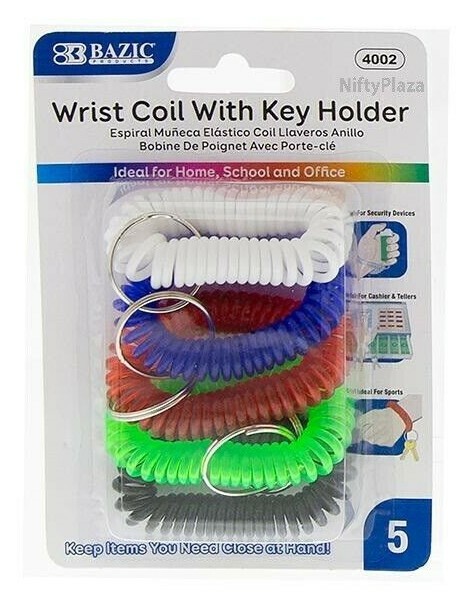 Flexible Wrist Coil With Key Holder – Fit around wrist to prevent loss of keys
