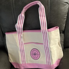 Victoria’s Secret 2026 Pink & Beige Canvas Tote Bag #4347, New with Tags