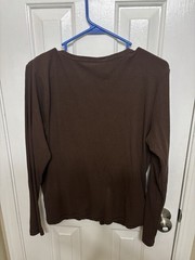 Old Navy Ribbed Henley Top Womens XL Cozy Long Sleeve