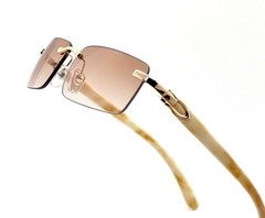 Mens CLASSY Style Wood Buff Retro 90s Hip Hop Rapper Gangster Blue Sunglasses