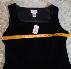NWT Vintage Ann Taylor Loft Black Velvet Sleeveless Top Size 6P
