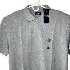Chaps Polo Shirt Mens XL Short Sleeve Cotton Gray Heather New With Tags