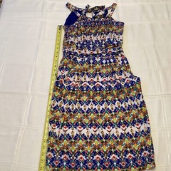Muti Colored Kenar Halter Neck Dress Size 4
