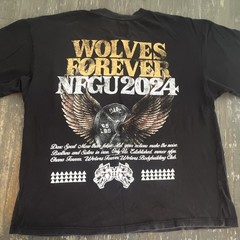 Darc Sport Premium Vintage Wolves Club Men’s XL Black Wolf Graphic Crew Neck Tee