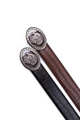 Mens Ratchet Belt Bonded Leather Belts For Men With Adjustable Buckle