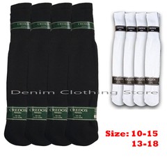4 8 12 Pairs Athletic Thick socks Calf / Knee High Men’s Tube Socks White Black