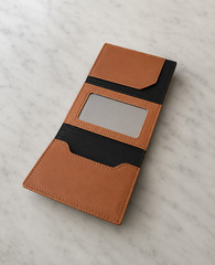 Slim Wallet for Men with AirTag Holder RFID Blocking Minimalist Card Wallet Brow