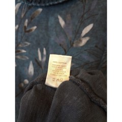 Jess & Jane “Foliage” Mineral Washed Cowl Neck Slub Tunic Art to Wear Artsy Boxy