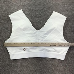 Tommie Copper Sports Bra Womens 3XL White Front Zip Compression Copper Znergy