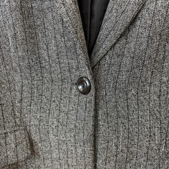 Larry Levine for Dressbarn Heather Grey Herringbone Blazer Womens Plus Size 18W