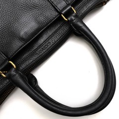 COACH Bleecker Metropolitan Pebble Leather Bag 71067 Black 40cm/15.7in