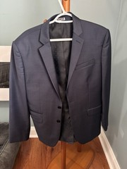 Express Photographer 2 Piece Navy Suit Set Mens, Jacket 38S; Pants 30/32