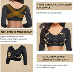 Arm Shaper for Women Post Surgery Compression Sleeves Slimming Faja Arm Lipo Top