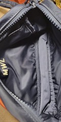 Madewell The Sport Camera Bag In Dark Orange/Navy Colorblock