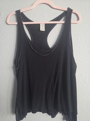 Free People “We The Free” layered racerback tank top featuring raw edge…