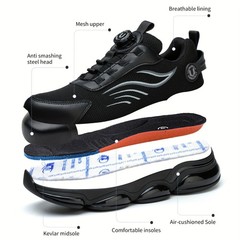 Men Work Safety Steel Toe Shoes Tennis Lightweight Sneakers Slip Indestructible
