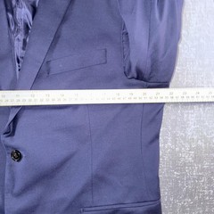 Ralph Ralph Lauren Suit Jacket Mens 44S Blue Wool 2 Button Made In Canada