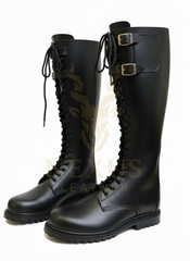 Handmade German SA Leather Boot With Rubber Sole. Military Boot, Long Boot, Boot