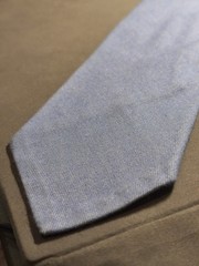 A. Di Capua Napoli – Cotton Tailored Tie Solid Color Blue Jeans