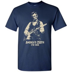 Abraham Lincoln Playing Guitar 4th July T-shirt America’s 250th Birthday Vintage