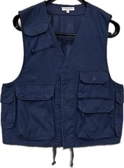Engineered Garments Nepenthes Military Mesh Vest Made in USA Size S Navy from JP