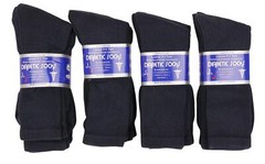 Diabetic Socks 301718 Mens Navy Loose Fit Big Size 13-15 Lot of 12 Pairs
