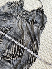 Shimmery Styled Zebra Print Tank Top/Dress Women’s Size Large ￼