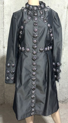 New Burberry Prorsum 2008 Runway Warrior Stud Jacket Trench Coat US 6 8 / IT 44