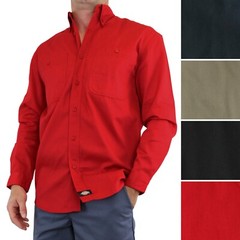 Dickies Men’s Work Shirt, Long-Sleeved Button-Down Collar, Two Front Pockets