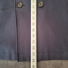 Common People Double Breasted Trench Coat 2XL Chest 48″ Navy Men’s Full Button F