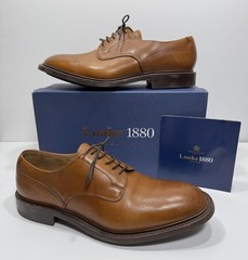 Loake 1880 England Stamford British Tan Pebble Grain Derby Dress Shoes US 12F