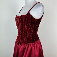 Jessica McClintock x Cache 90’s Vintage Velvet Satin Dress Size 10 Whimsygoth